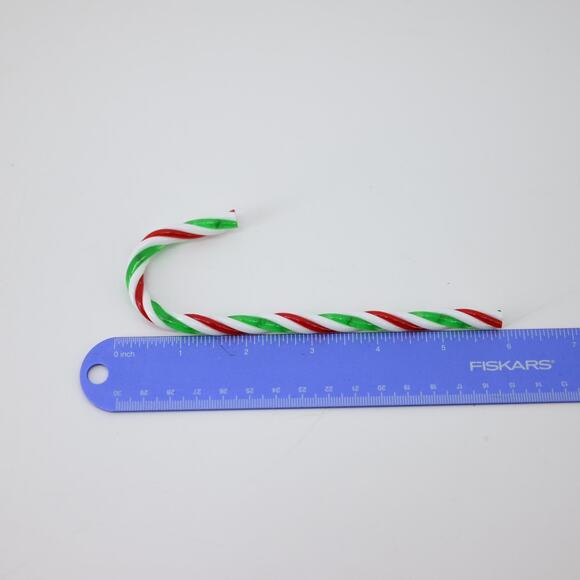 Christmas Ornaments Candy Cane Striped Green Red White - Picture 2 of 9